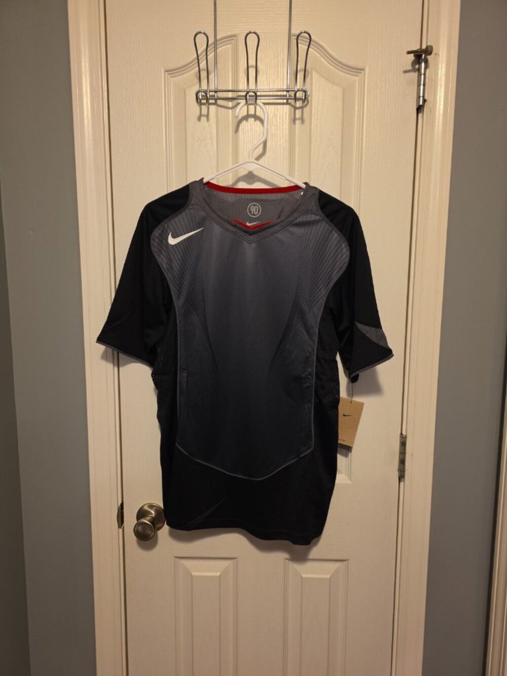 Nike Dri-FIT Total 90 Men's Size Small Grey Loose Fit Soccer Jersey HV1178-010